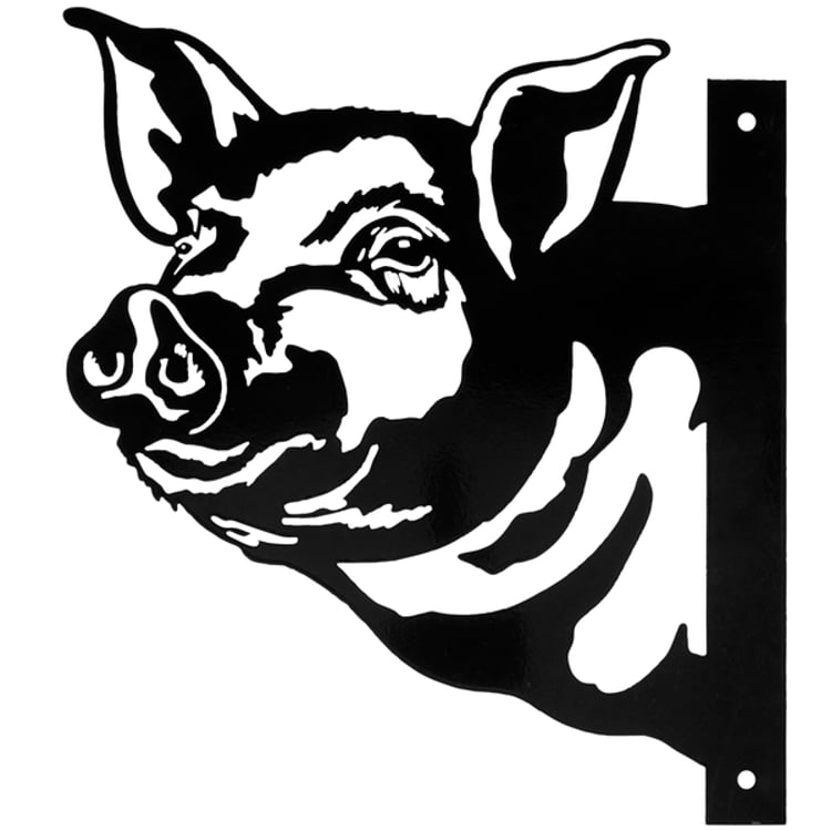 primitives by kathy Outdoor Metal Pig Decor