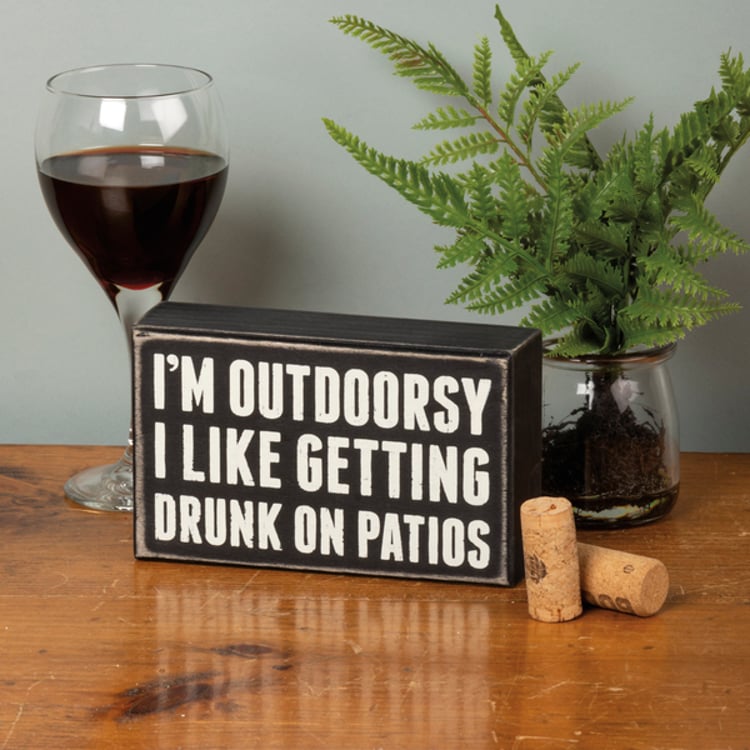 Primitives By Kathy Outdoorsy Box Sign