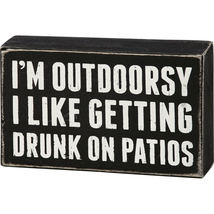 primitives by kathy Outdoorsy Box Sign