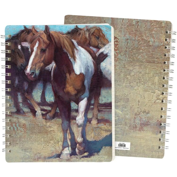 primitives by kathy Painted Horse Spiral Notebook