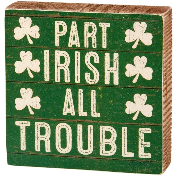 primitives by kathy Part Irish Block Sign