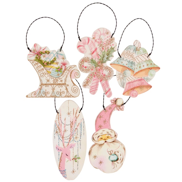 primitives by kathy Pastel Christmas Ornament Set