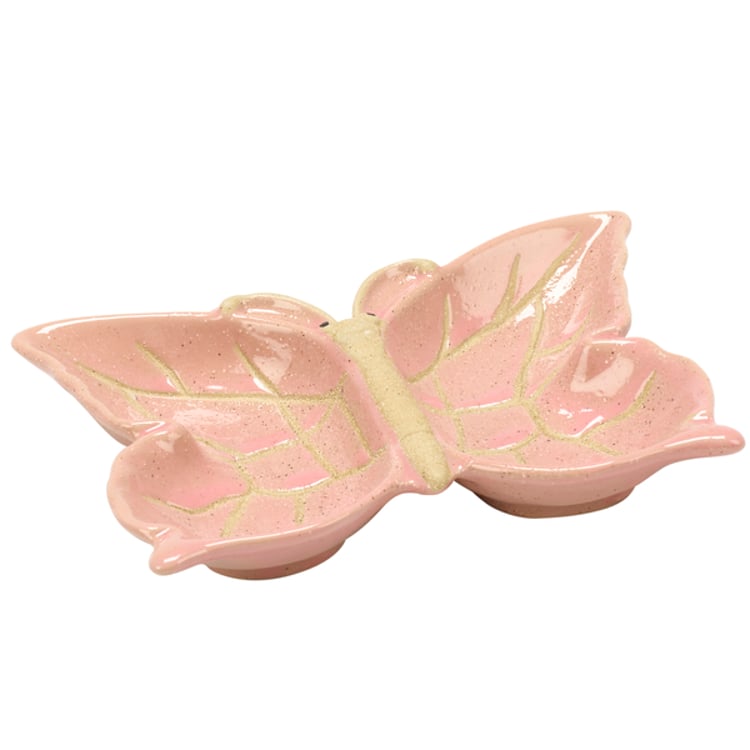 primitives by kathy Pink Butterfly Vanity Tray