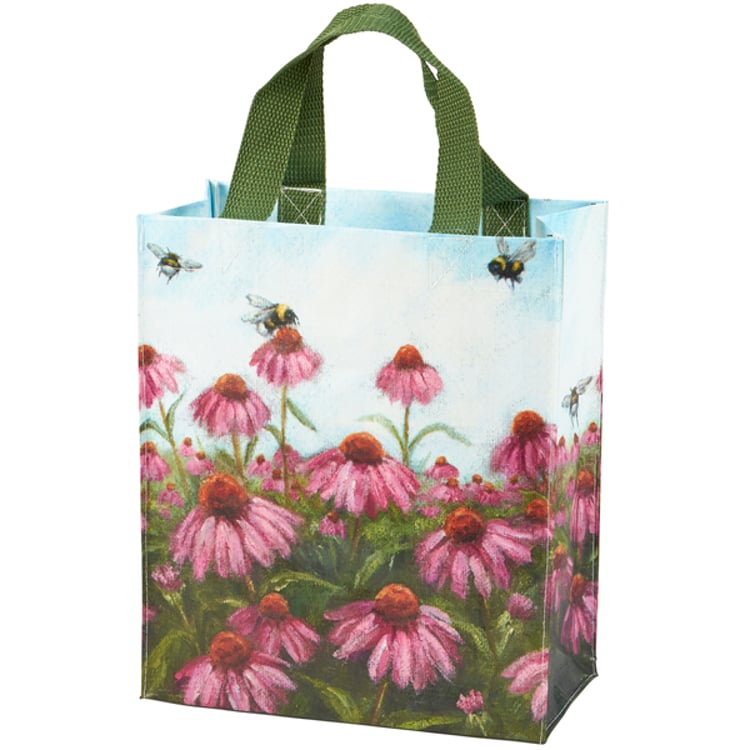 primitives by kathy Pink Coneflower Daily Tote