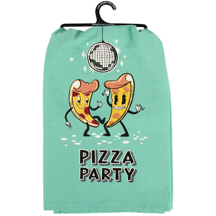 primitives by kathy Pizza Party Kitchen Towel