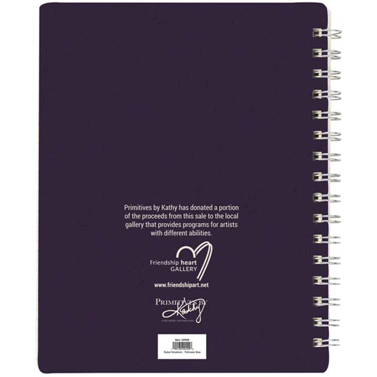 Primitives By Kathy Pollinator Bee Spiral Notebook
