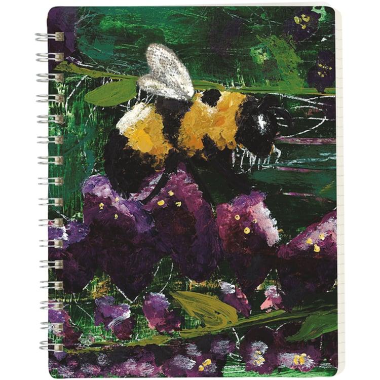 Primitives By Kathy Pollinator Bee Spiral Notebook