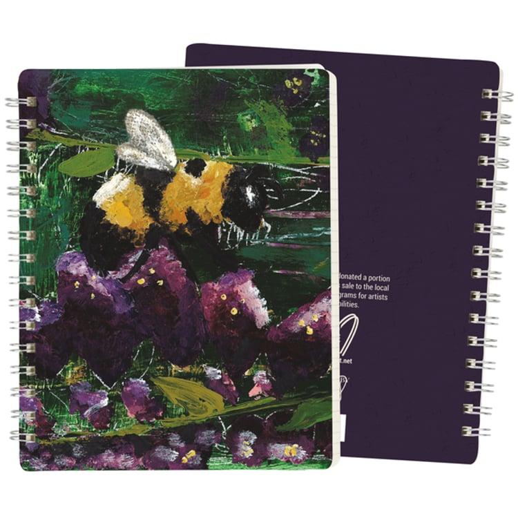 primitives by kathy Pollinator Bee Spiral Notebook