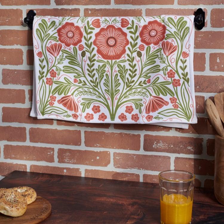 Primitives By Kathy Poppies Folk Art Kitchen Towel