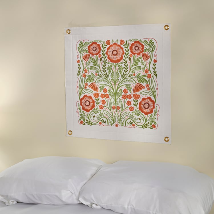 Primitives By Kathy Poppies Folk Art Wall Banner