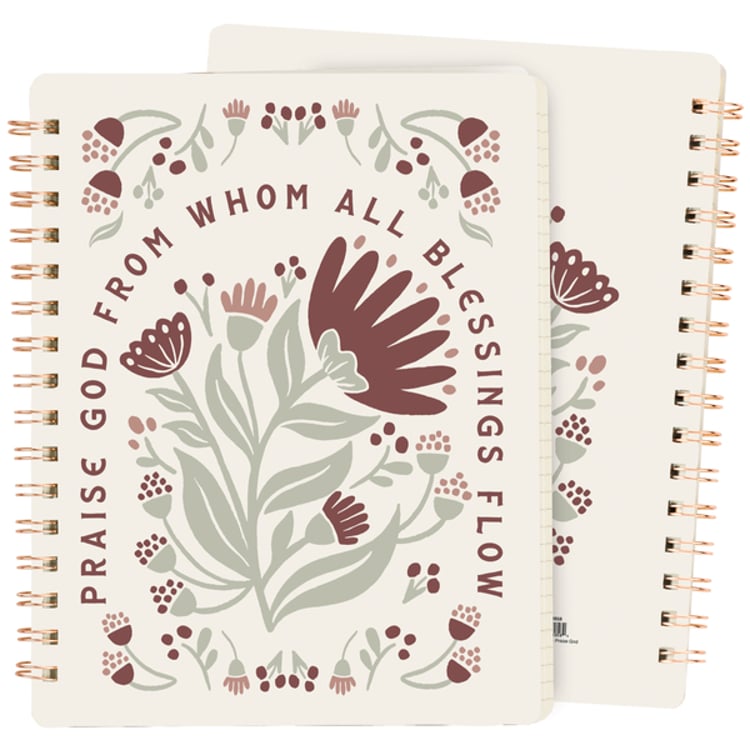 primitives by kathy Praise God Spiral Notebook