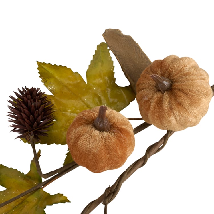 Primitives By Kathy Pumpkin Floral Garland