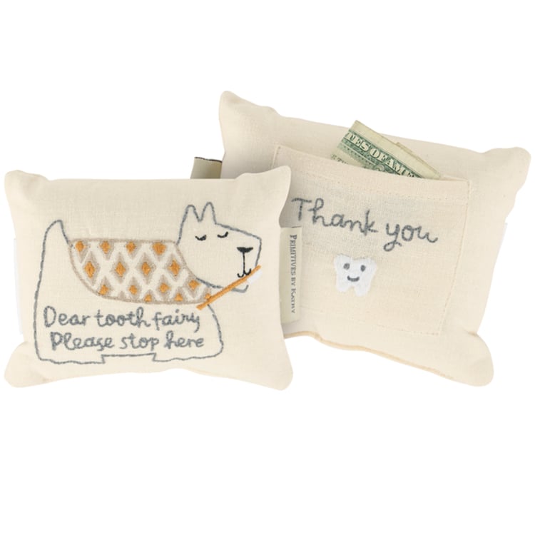 primitives by kathy Puppy Tooth Fairy Pillow