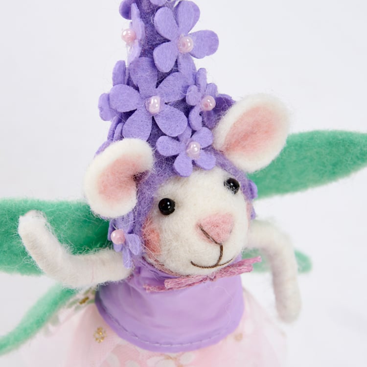 Primitives By Kathy Purple Flower Mouse Critter