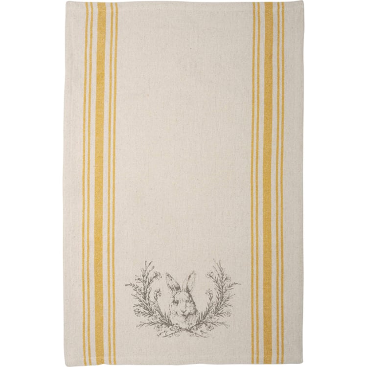 Primitives By Kathy Rabbit Crest Kitchen Towel