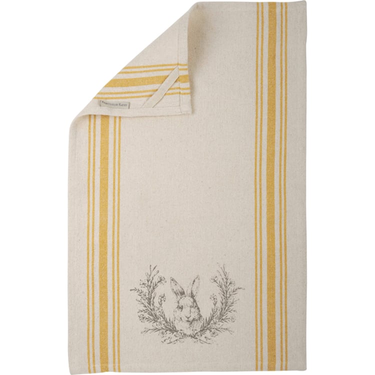 primitives by kathy Rabbit Crest Kitchen Towel