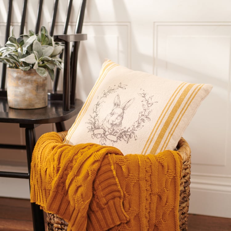 Primitives By Kathy Rabbit Crest Pillow