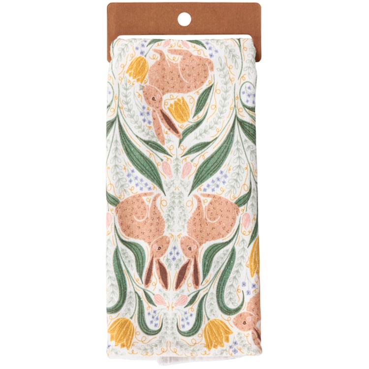 Primitives By Kathy Rabbit Folk Art Kitchen Towel