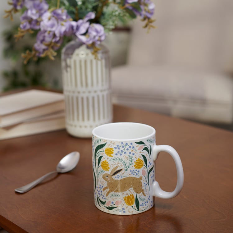 Primitives By Kathy Rabbit Folk Art Mug