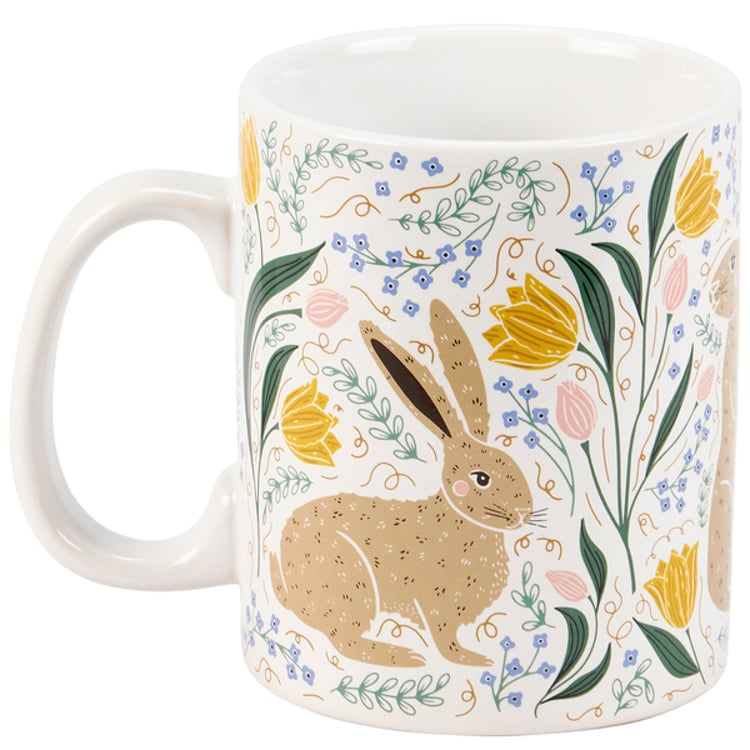 Primitives By Kathy Rabbit Folk Art Mug