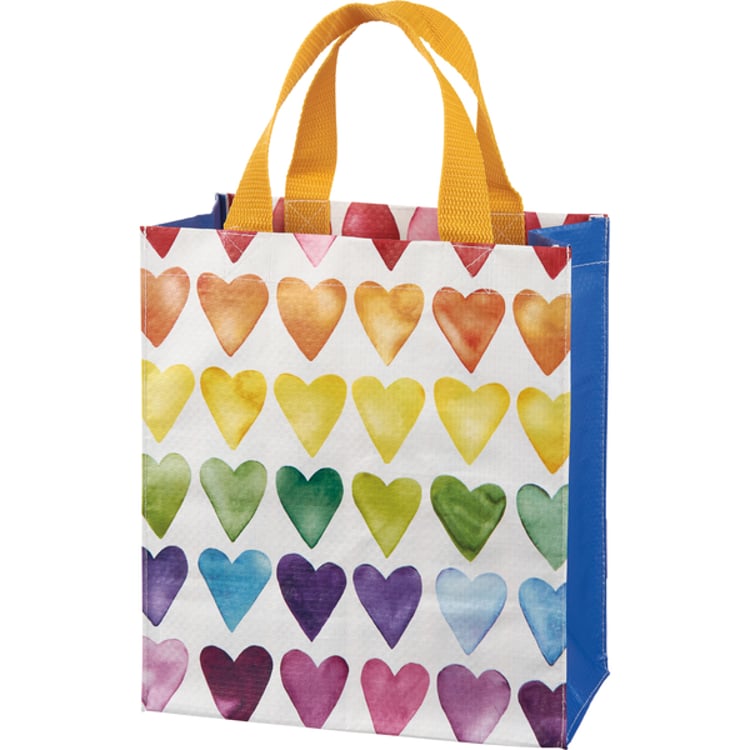 Primitives By Kathy Rainbow Hearts Daily Tote