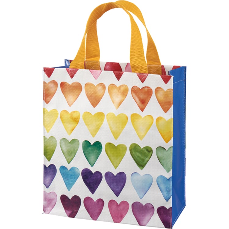 Primitives By Kathy Rainbow Hearts Daily Tote