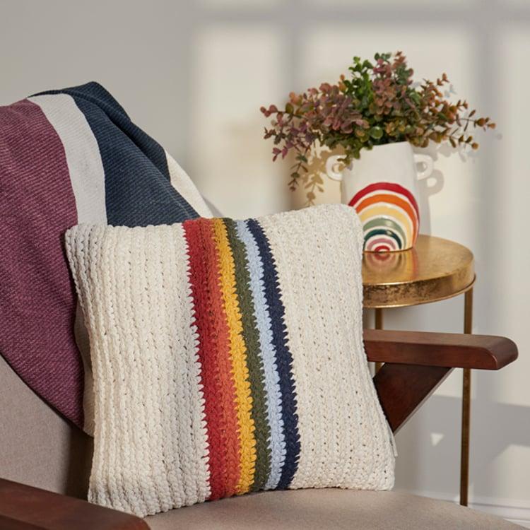 Primitives By Kathy Rainbow Stripe Pillow