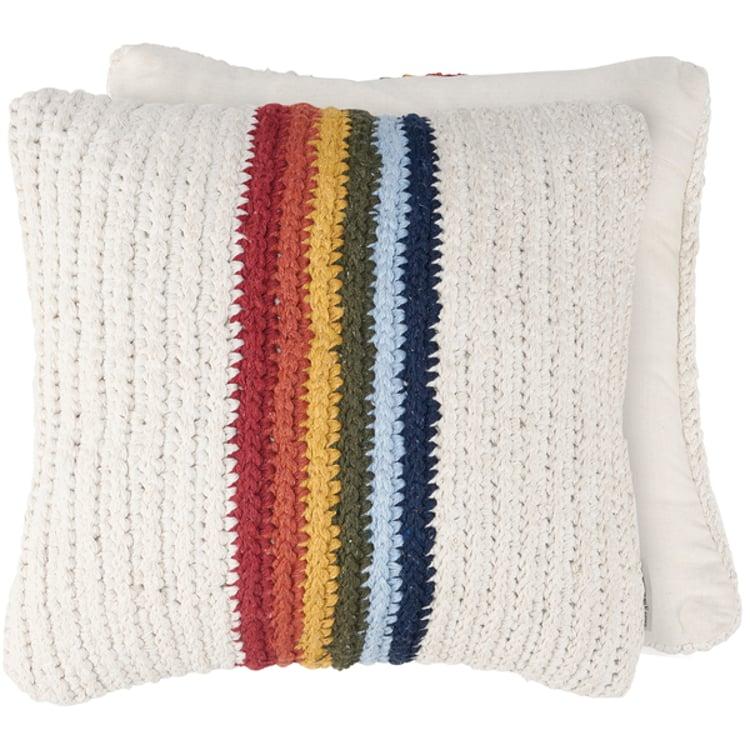 primitives by kathy Rainbow Stripe Pillow