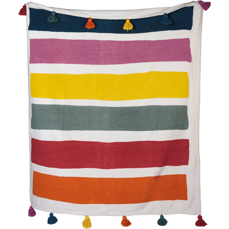 Primitives By Kathy Rainbow Throw Blanket