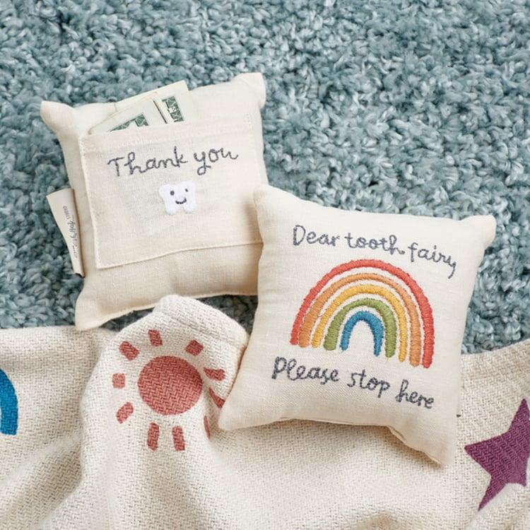 Primitives By Kathy Rainbow Tooth Fairy Pillow