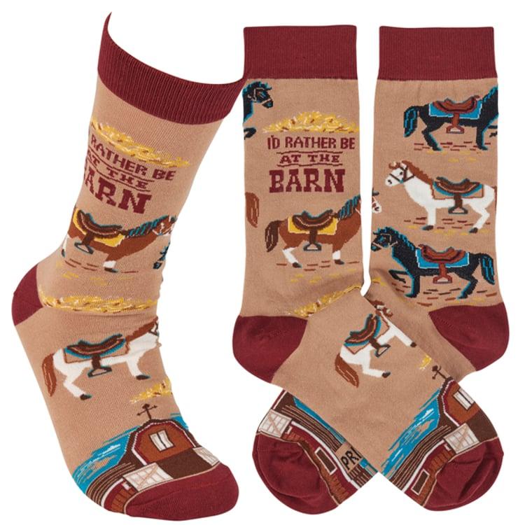 primitives by kathy Rather Be At The Barn Socks
