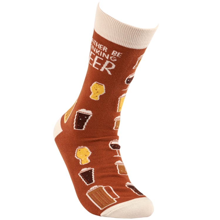 Primitives By Kathy Rather Be Drinking Beer Socks