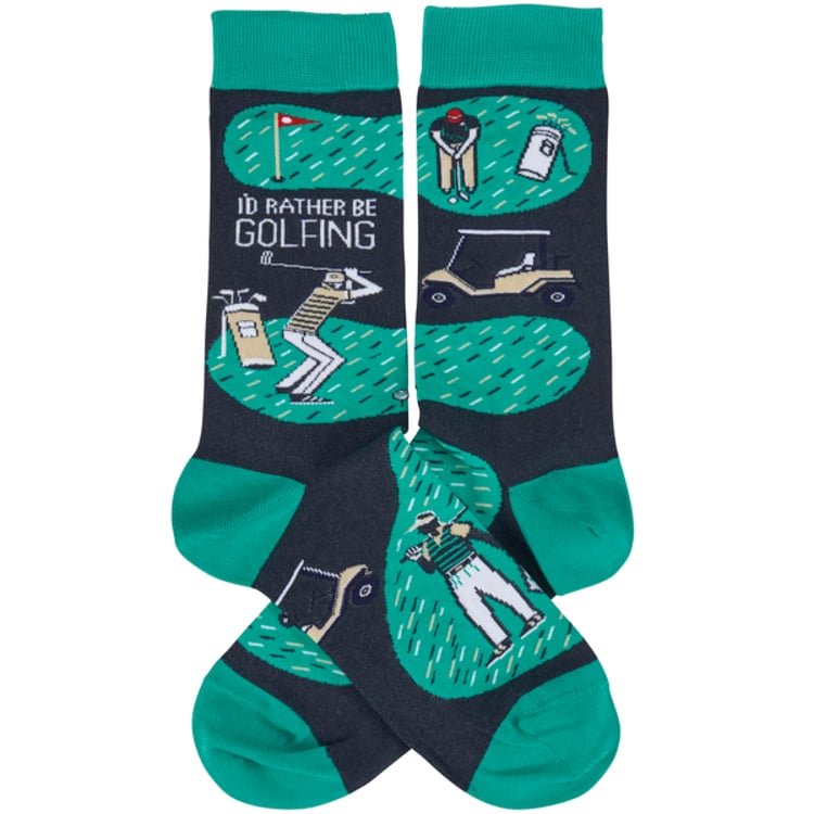 Primitives By Kathy Rather Be Golfing Socks