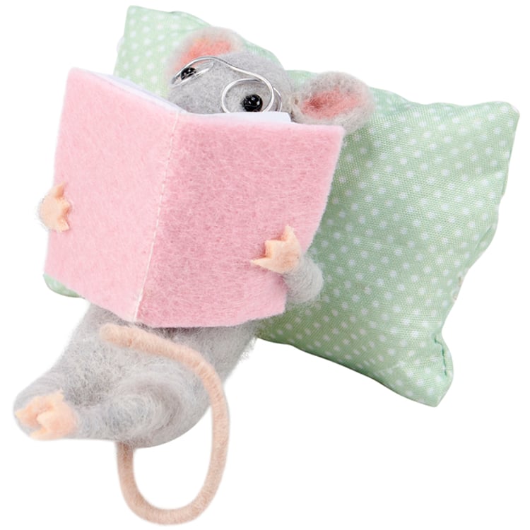 Primitives By Kathy Reading Pillow Mouse Critter