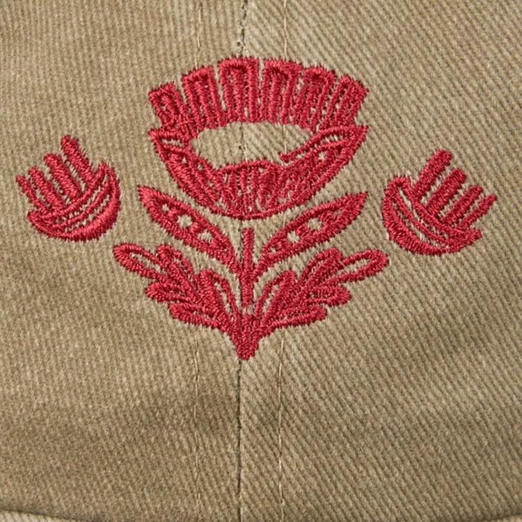 Primitives By Kathy Red Folk Floral Baseball Cap