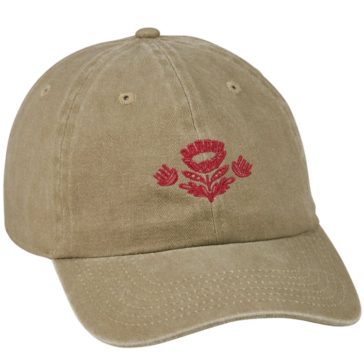 primitives by kathy Red Folk Floral Baseball Cap
