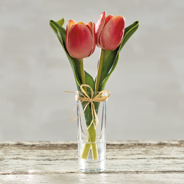 primitives by kathy Red Mini Tulip Vase