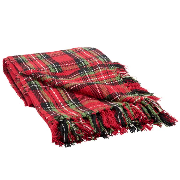 primitives by kathy Red Plaid Throw