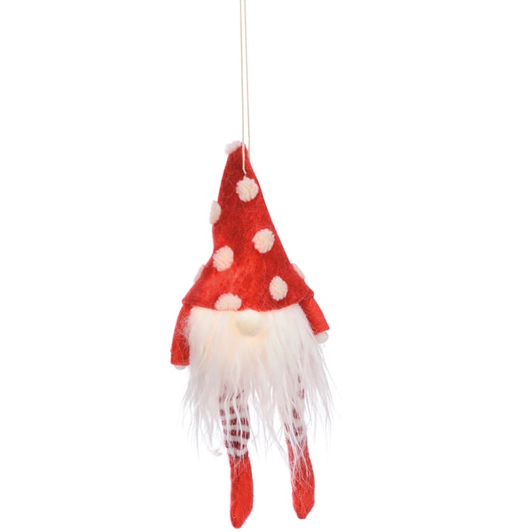 primitives by kathy Red Polka Dot Gnome Ornament