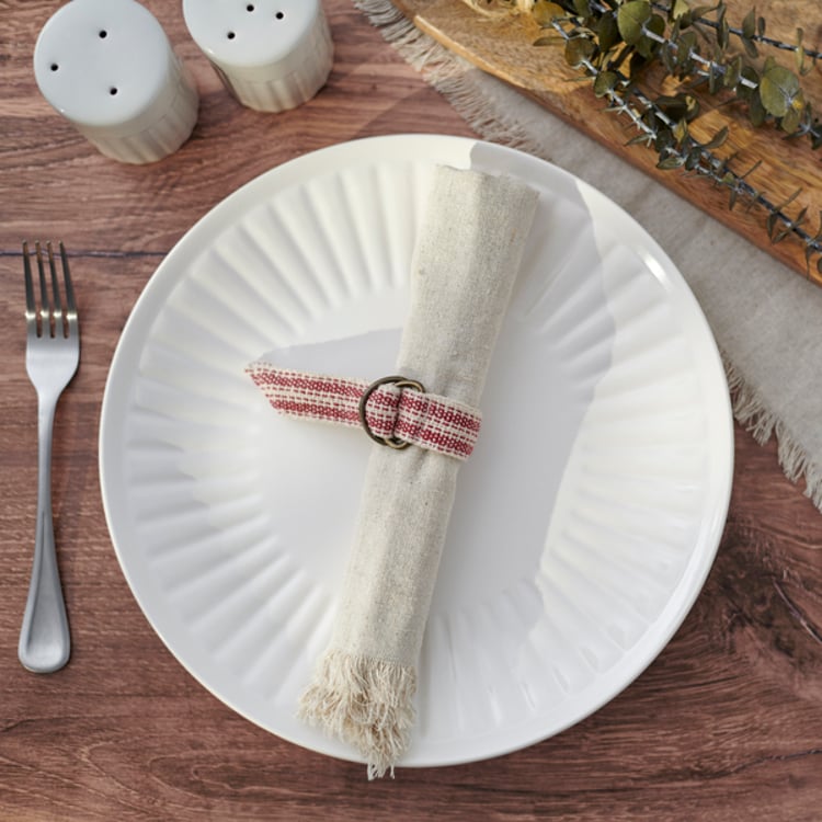 Primitives By Kathy Red Stripe Napkin Ring