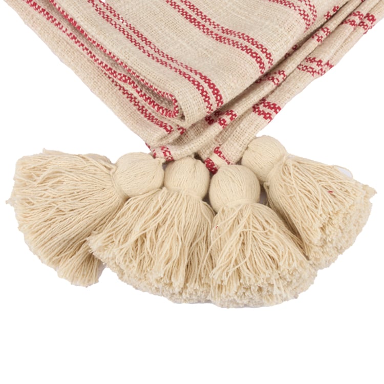 Primitives By Kathy Red Ticking Stripe Throw