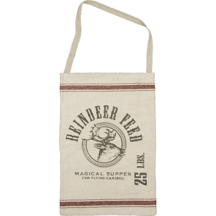 primitives by kathy Reindeer Feed Hanging Bag