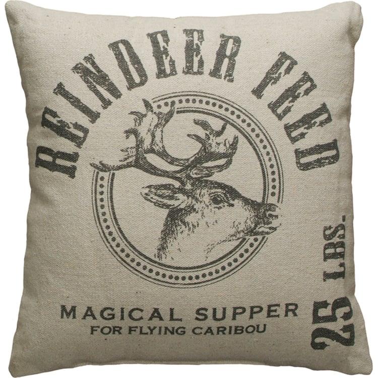 primitives by kathy Reindeer Feed Pillow