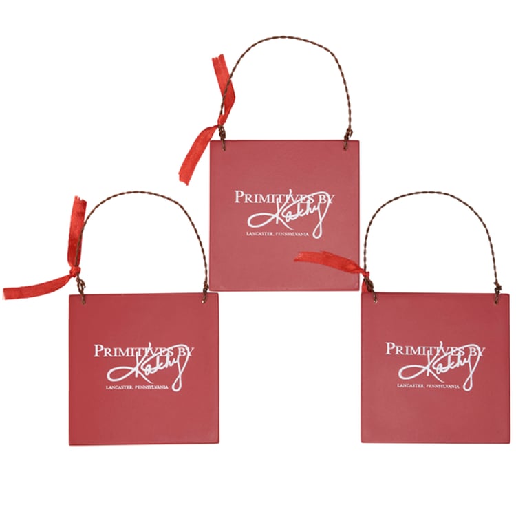 Primitives By Kathy Retro Santa Ornament Set