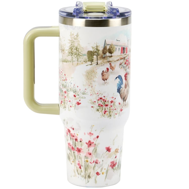 Primitives By Kathy Roosters Travel Mug