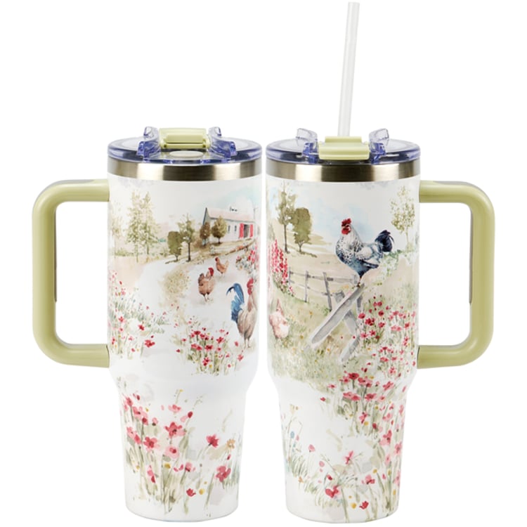 primitives by kathy Roosters Travel Mug
