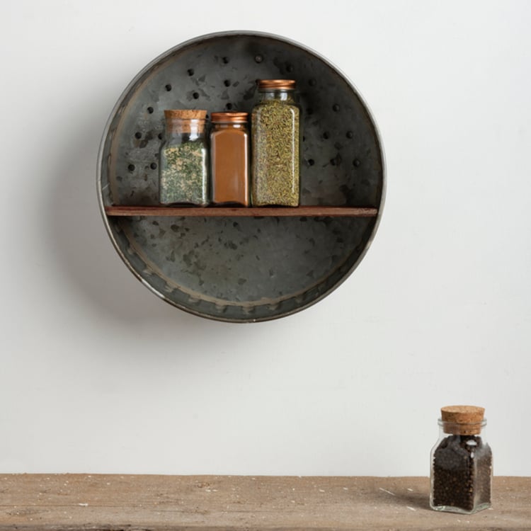 Primitives By Kathy Round Wall Shelf