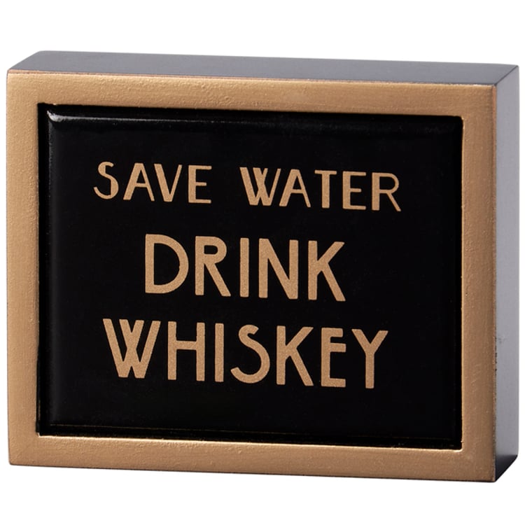 primitives by kathy Save Water Box Sign Mini