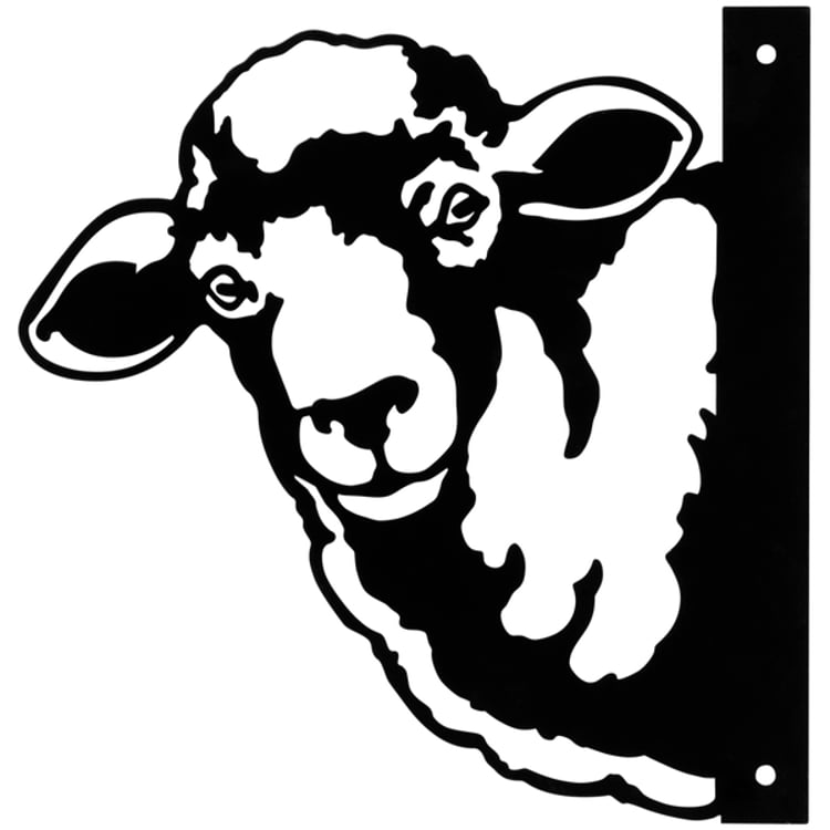 primitives by kathy Sheep Metal Outdoor Art