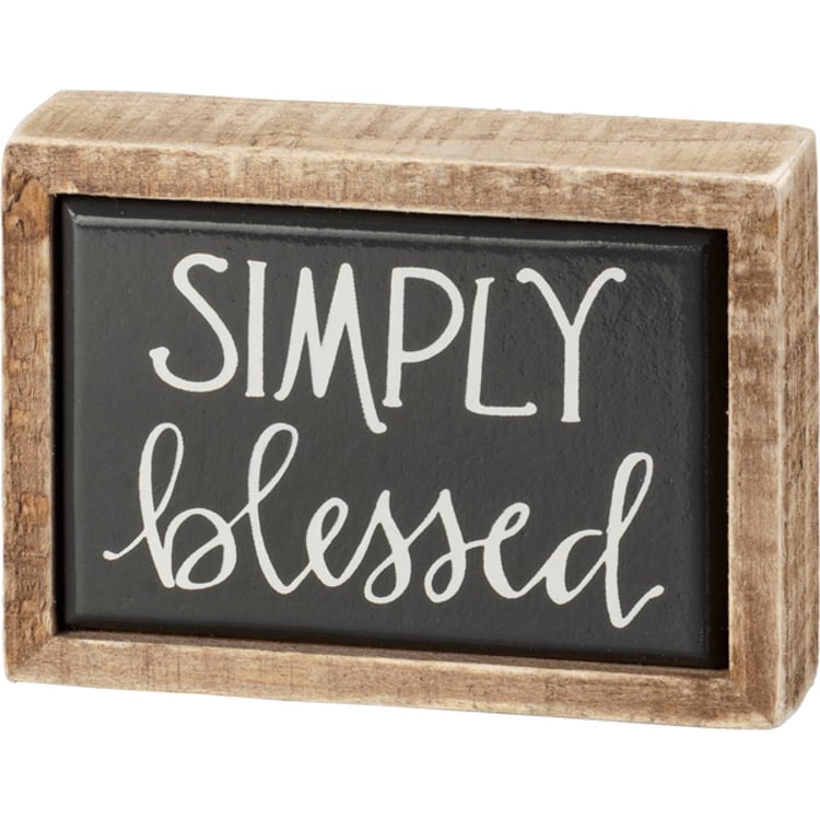 primitives by kathy Simply Blessed Box Sign Mini
